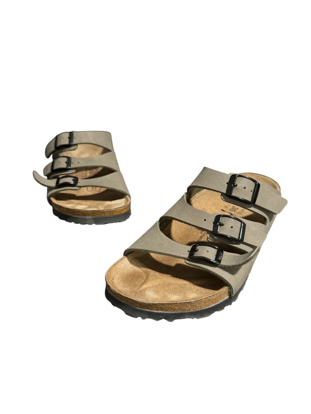 Birki's by Birkenstock Marseille Sandal In Stone Birko-Flor Narrow Fit, Size 38